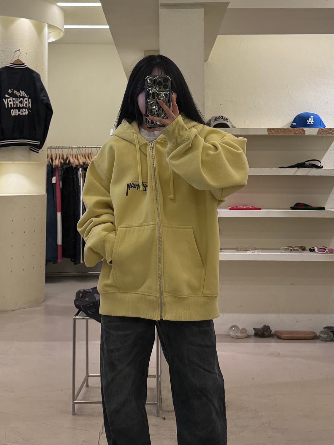 스투시 파이어 로고 풀집업 후드집업 U1702 상품이미지1