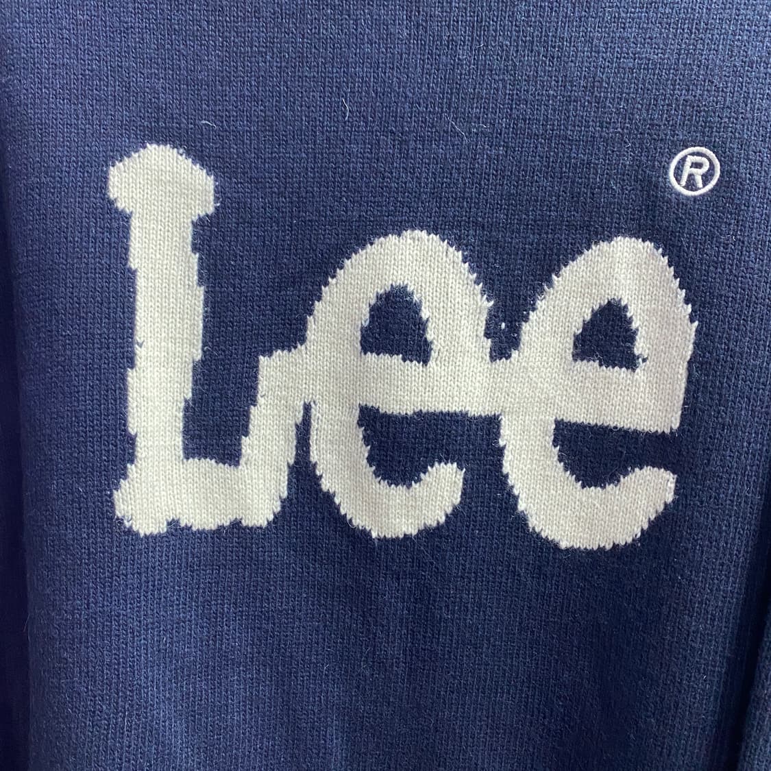 Lee 빅로고 네이비 라운드넥 니트 맨투맨 B4033 상품이미지3
