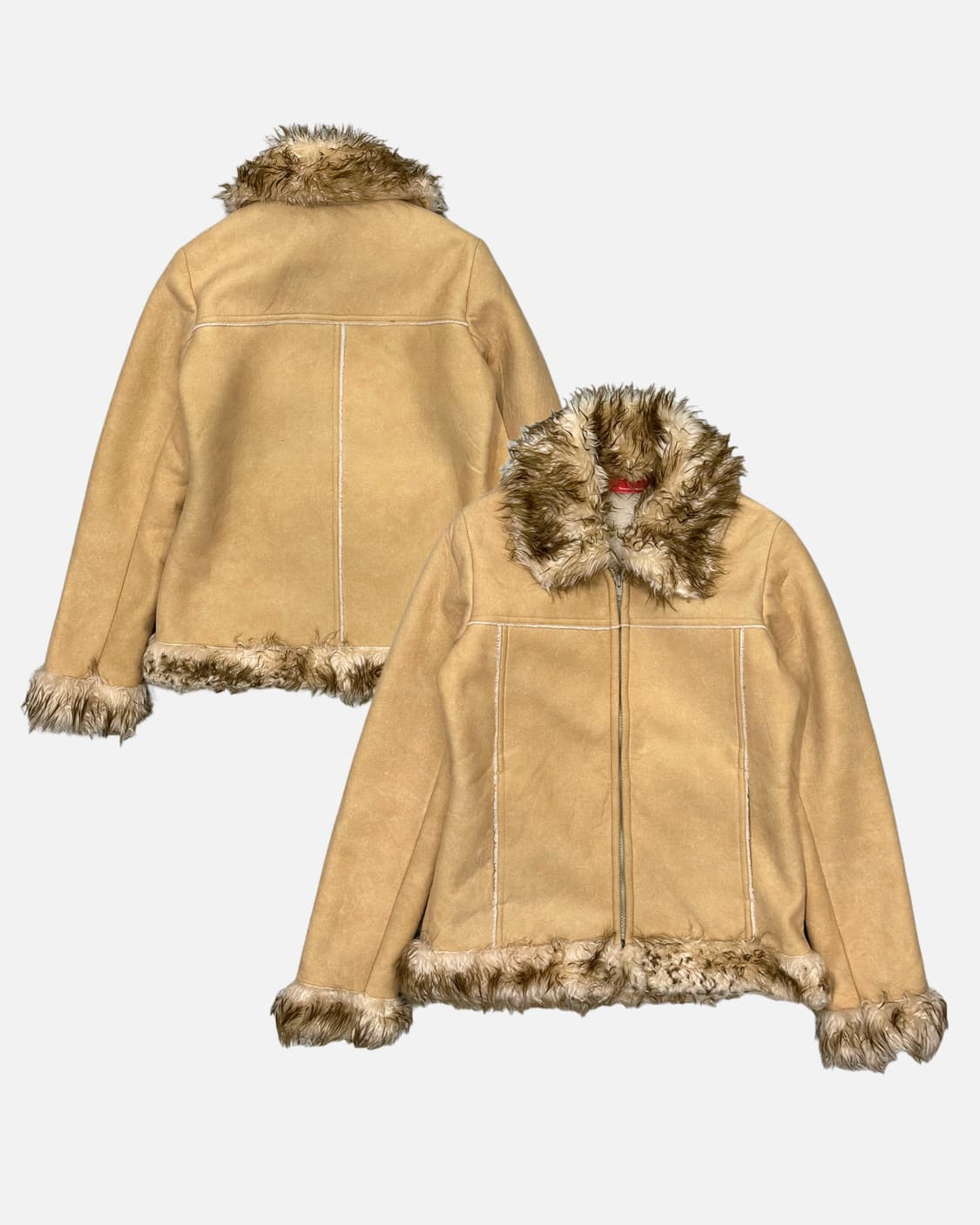 beige fur shearling jacket 상품이미지1