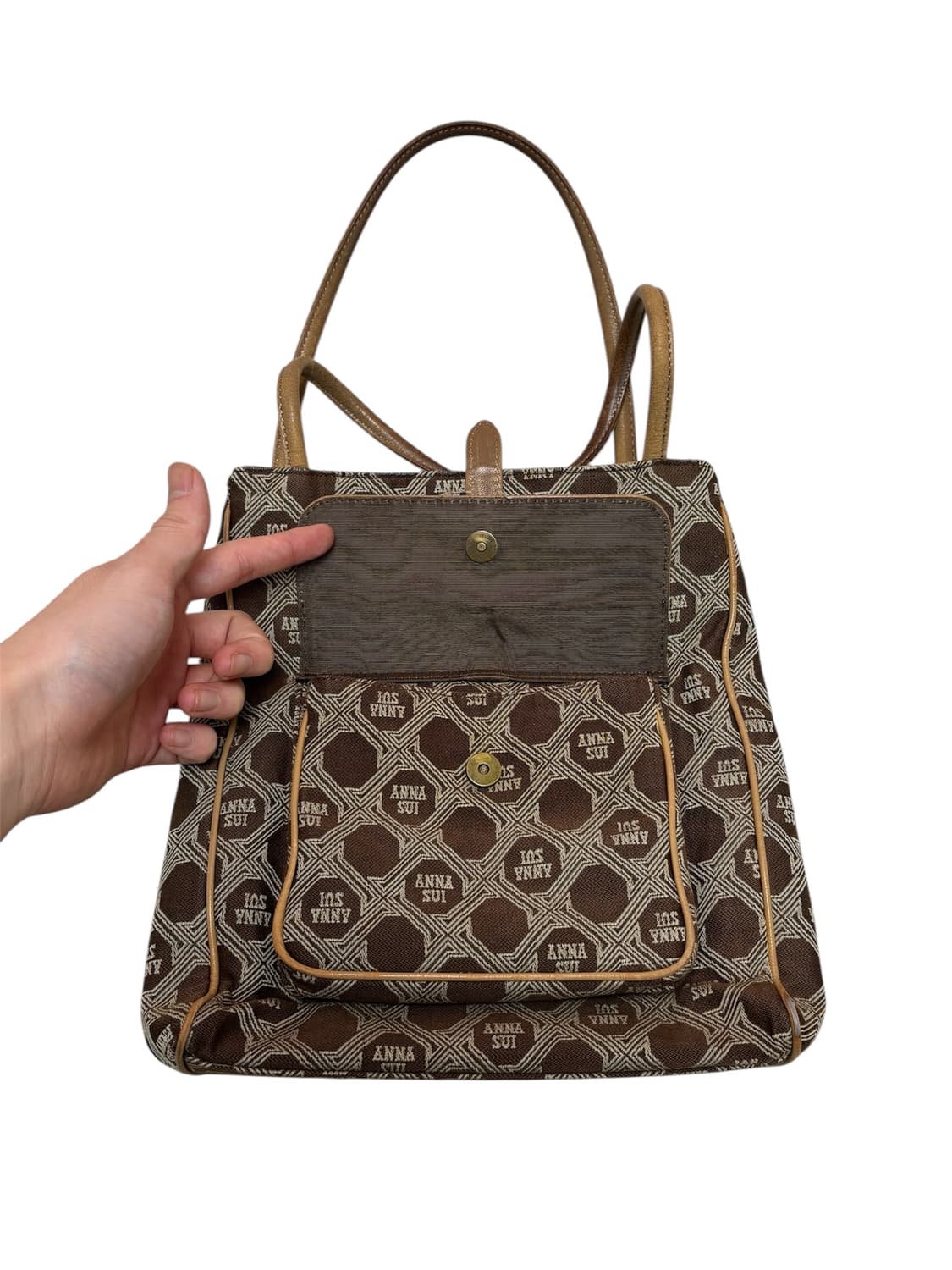 ANNA SUI 안나수이 빈티지 브라운 모노그램 숄더백     상품이미지3