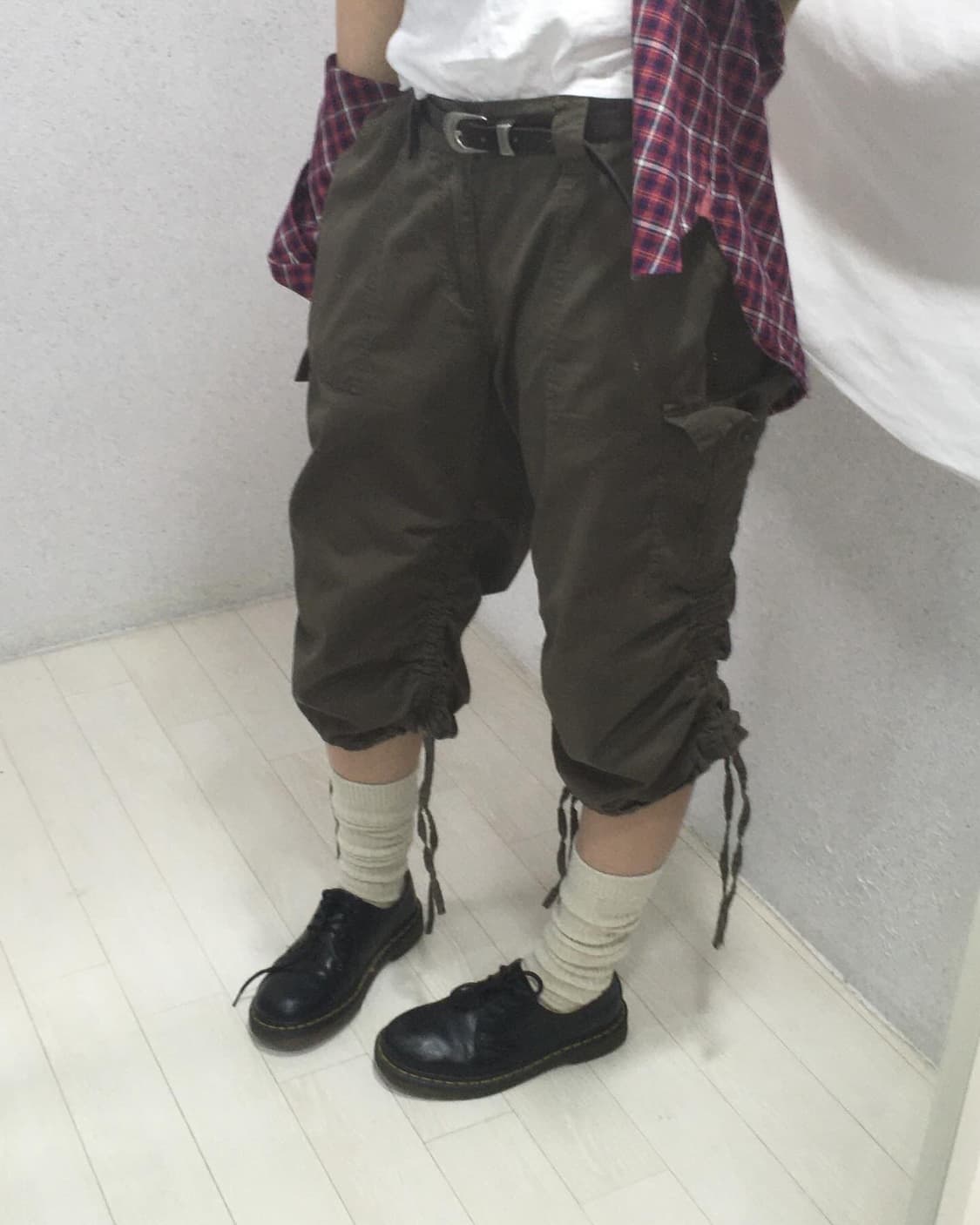 khaki shirring shorts  상품이미지2