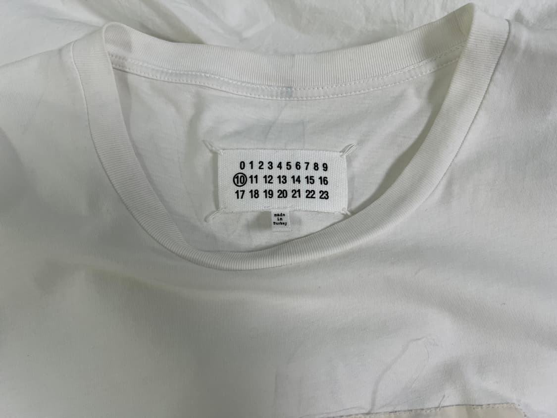 마르지엘라 스퀘어 화이트 반팔티 (18ss) 상품이미지2