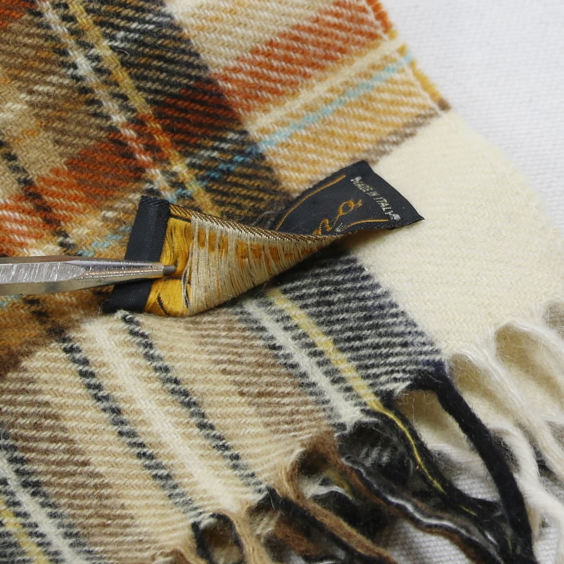 Cervino 캐시미어 체크 머플러  상품이미지4