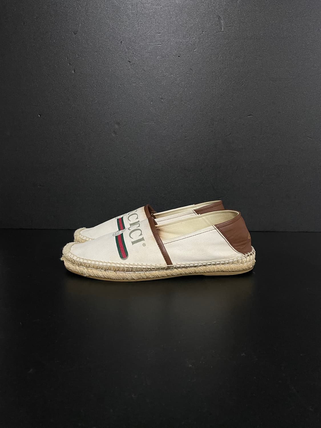 [265] GUCCI 구찌 로고 프린팅 캔버스 에스파듀 상품이미지3