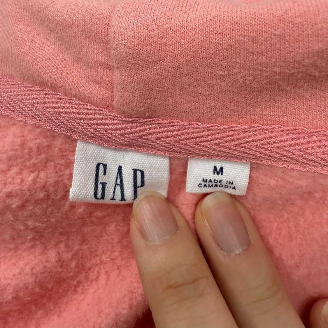 갭 딸기우유 핑크 후드집업 상품이미지5