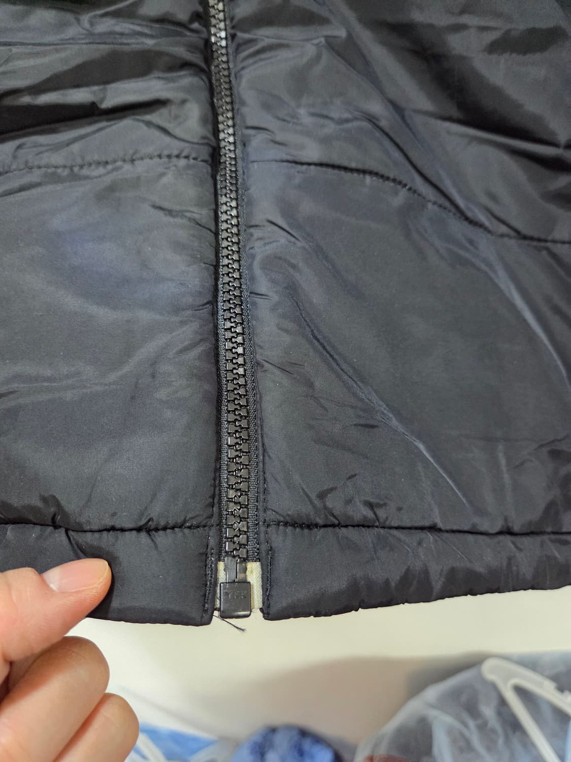 노스페이스 1211-3 블랙 폴리 패딩 점퍼 내피겸용 110 상품이미지4