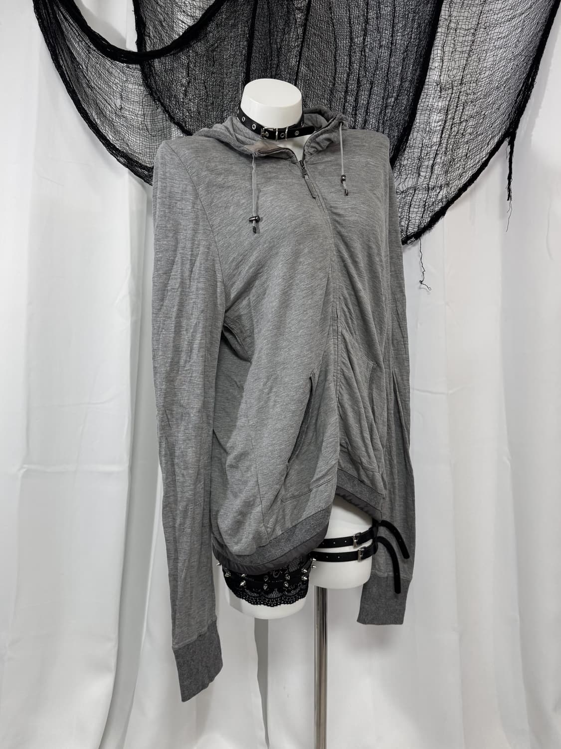 gray hood zip up 상품이미지2