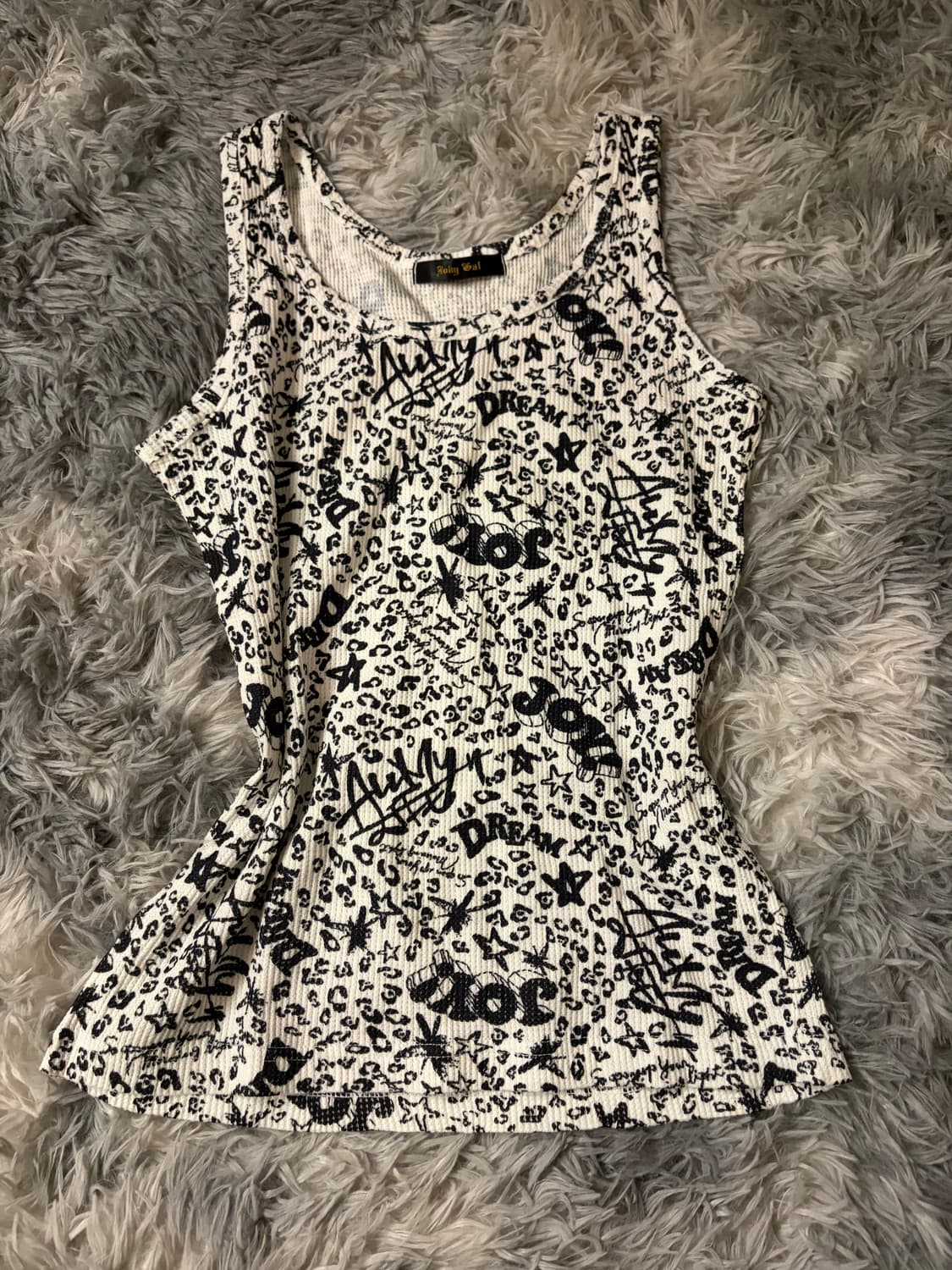 팝무늬 빈티지 골지나시  상품이미지1