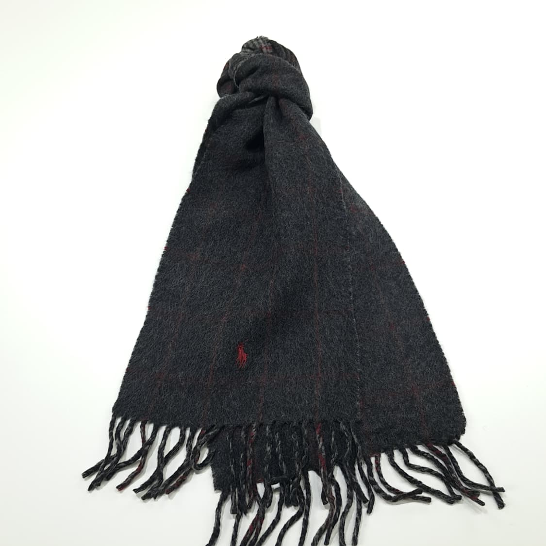 MX275 폴로 랄프로렌 윈도우페인 하운드투스 램스울 목도리 머플러 상품이미지3