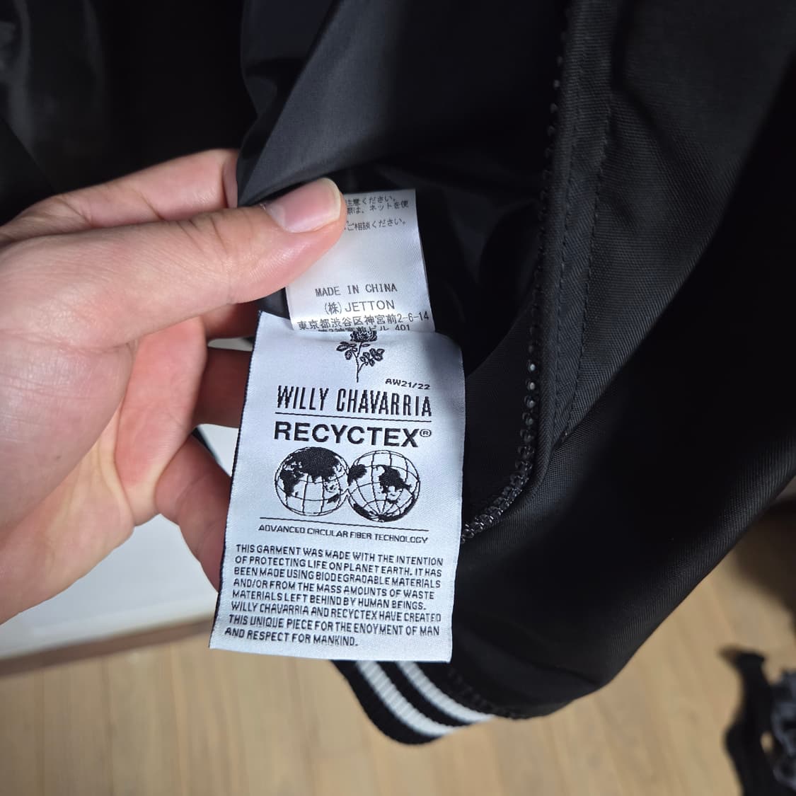 [m] 윌리차바리아 스타디움 자켓 블랙 상품이미지8