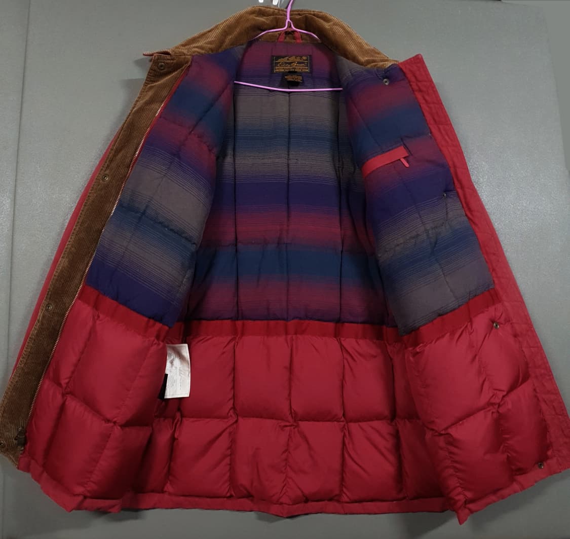 희귀 에디바우어 코듀로이 카라 카구스다운 초어 필드 워크 자켓 패딩 점퍼 상품이미지7