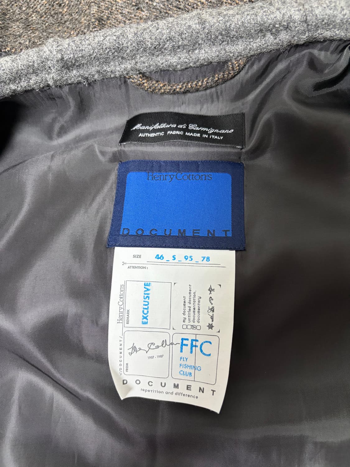 헨리코튼 x 도큐먼트 울 핸드메이드 후드 파카 상품이미지3