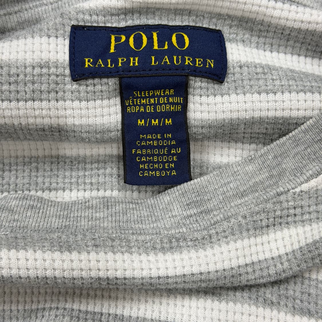 폴로 랄프로렌 코르티스 엄성현 와플 롱슬리브 긴팔티 그레이 M 상품이미지5