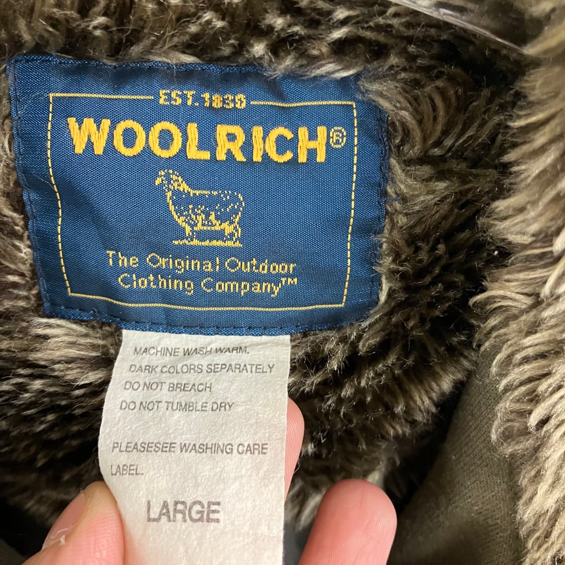 울리치 카키 코튼 퍼 자켓 L 상품이미지3