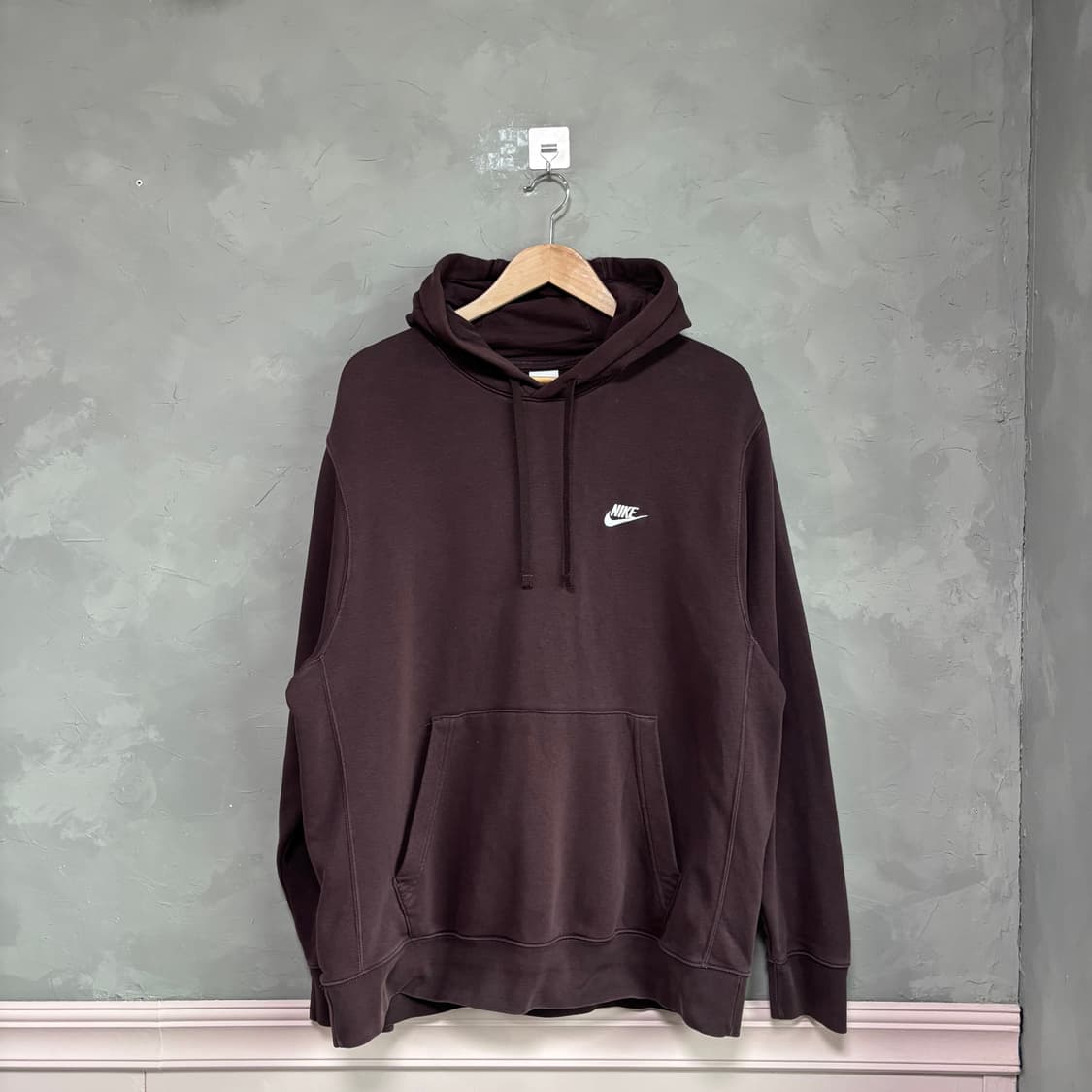 나이키 스우시 후드 버건디 브라운 상품이미지1