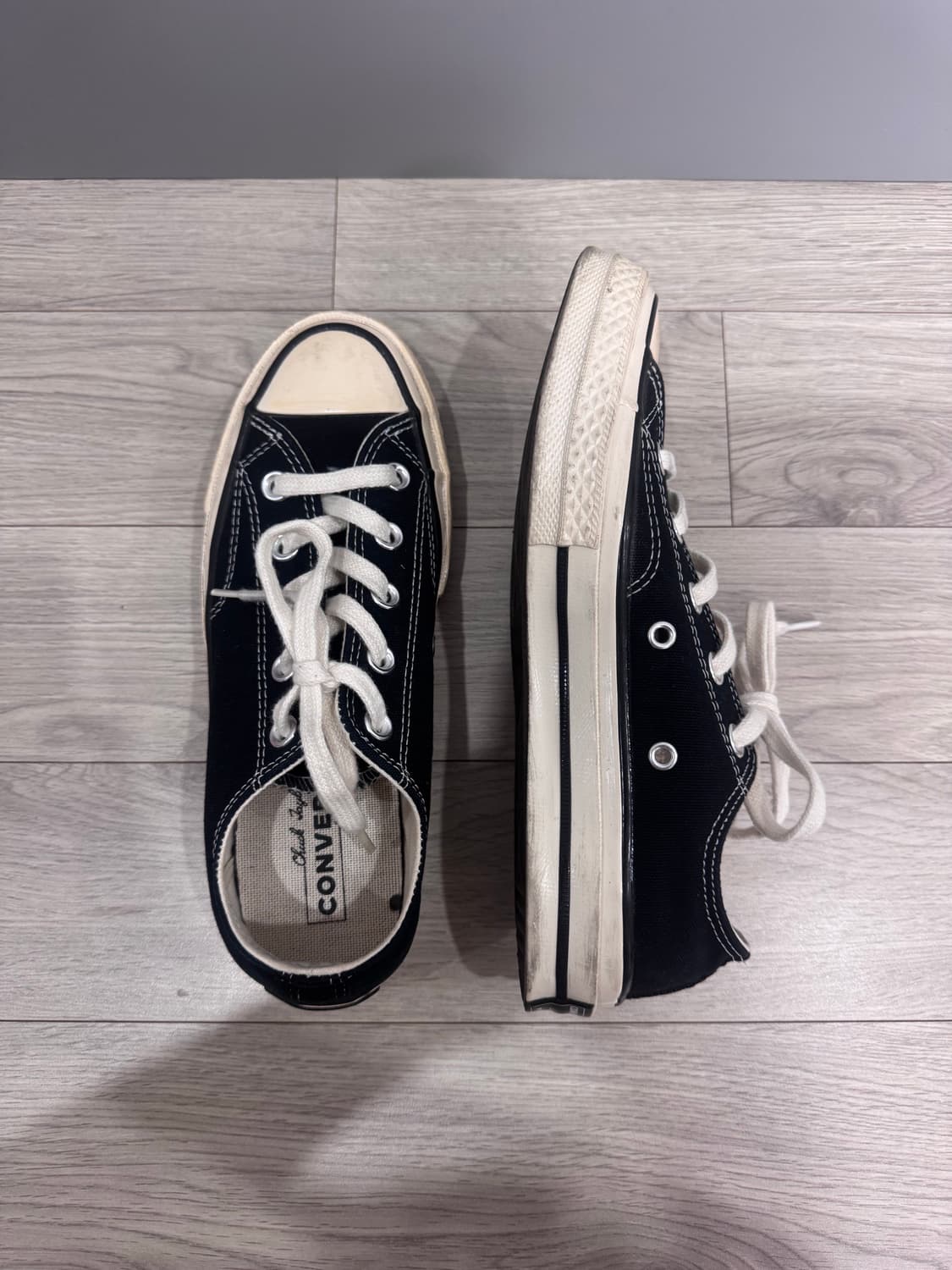 컨버스 척 70 클래식 블랙 로우 상품이미지5