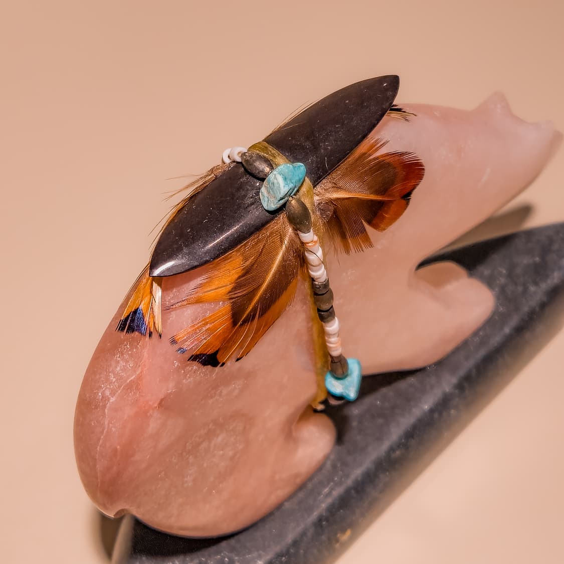 Vintage Navajo Rose Stone Bear Fetish 상품이미지4