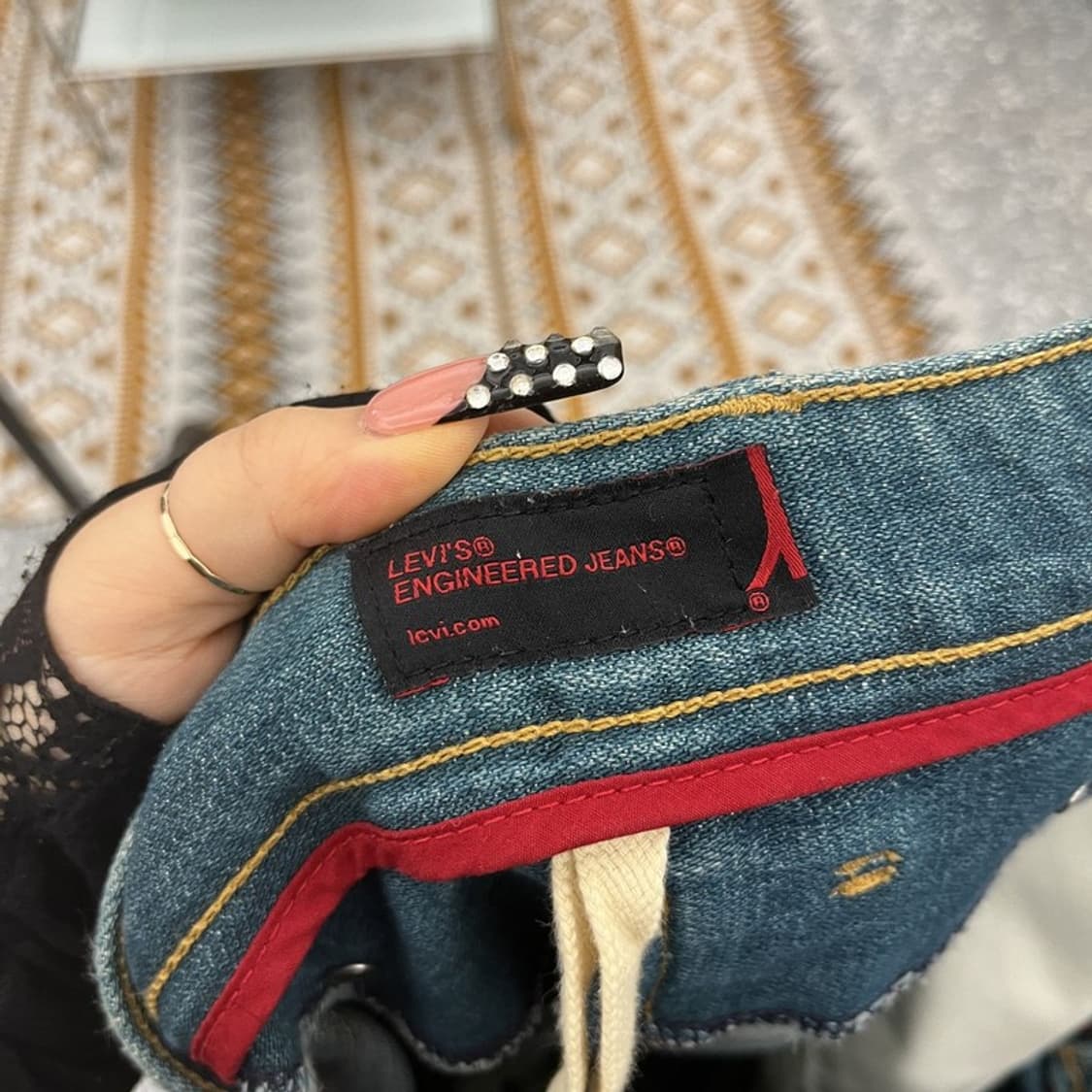 리바이스 엔지니어드진 레트로 빈티지 워싱 데님팬츠 34인치 C10562 상품이미지6