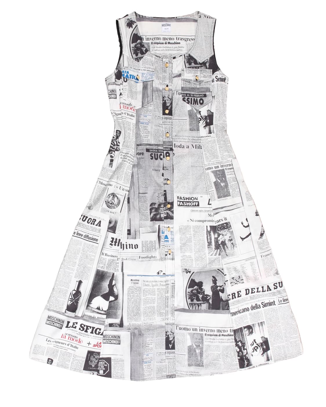 90s Moschino newspaper dress 상품이미지1