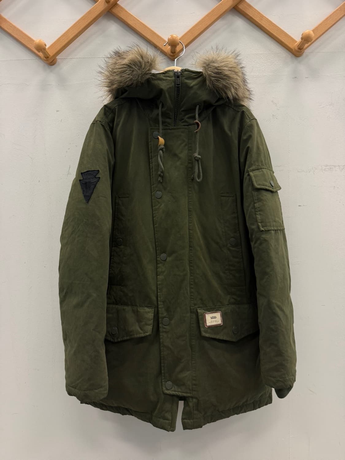 반스 카키 야상패딩 M 95  상품이미지1