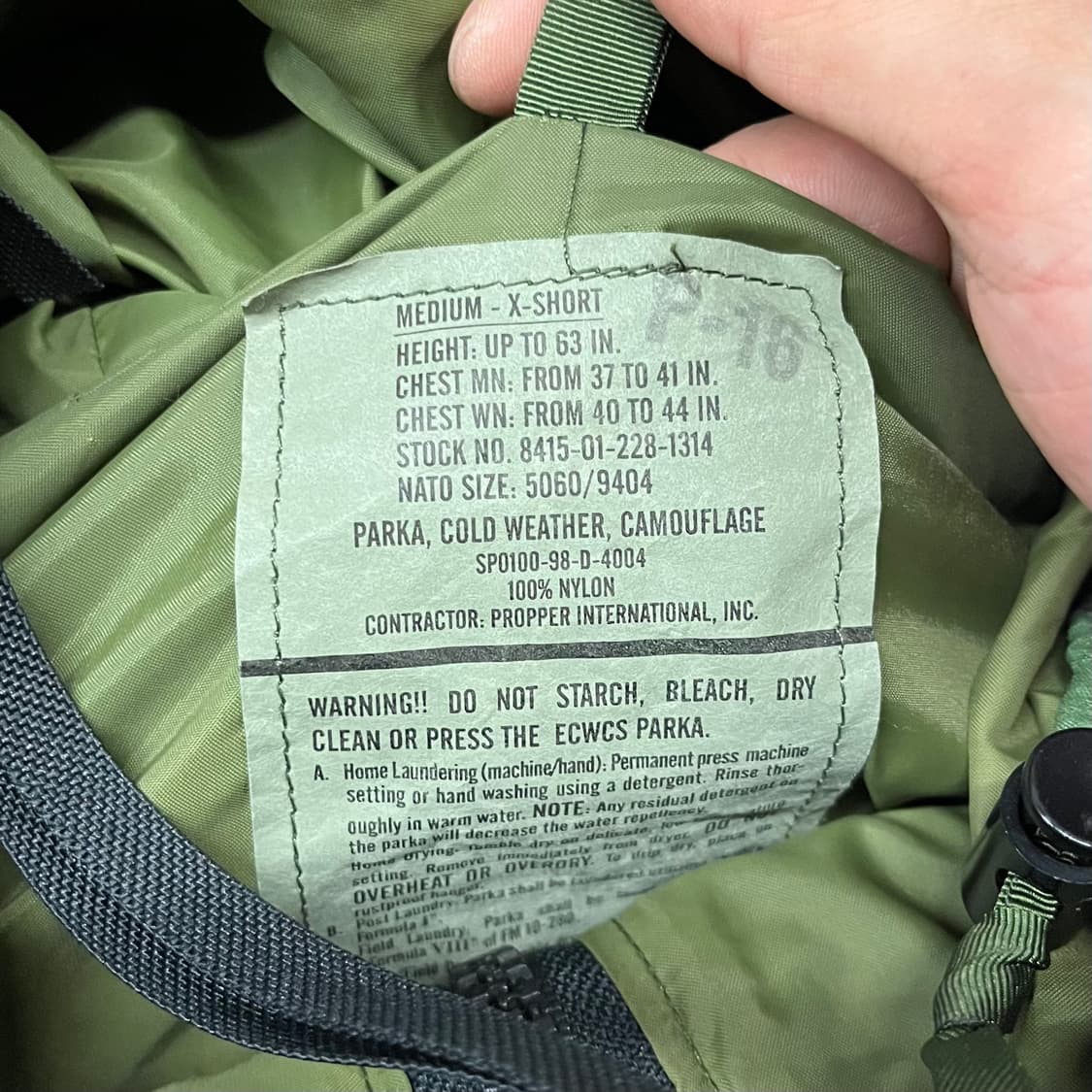 90s 미군 우드랜드 고어텍스 자켓 (M/XS) 상품이미지6