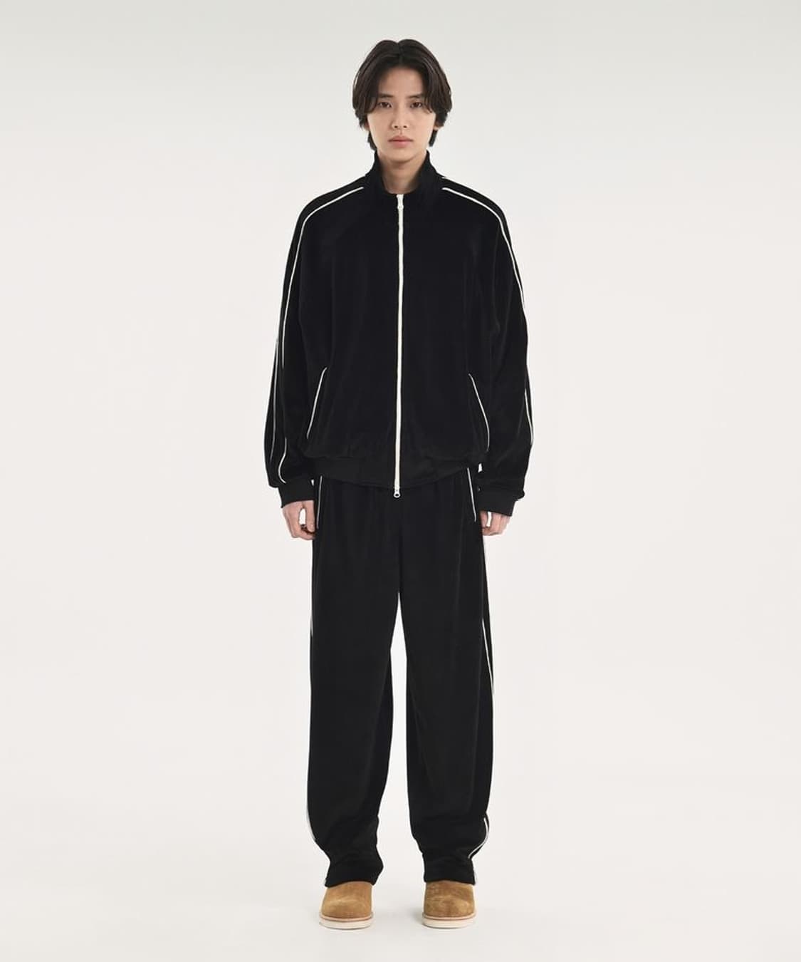 브라운야드 벨루어 트랙 자켓 블랙 상품이미지2