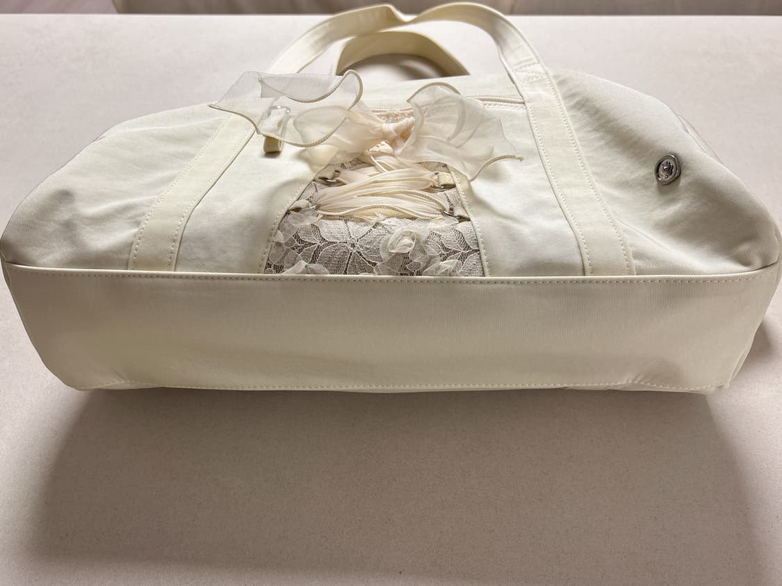 오부니 Daily ribbon gym bag_ivory 데일리 리본 짐백 상품이미지10