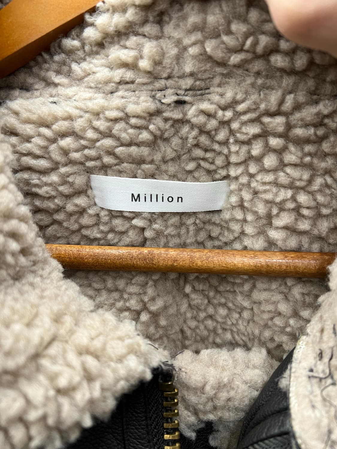  Million Vintage Shearling Aviator Jacke 상품이미지3