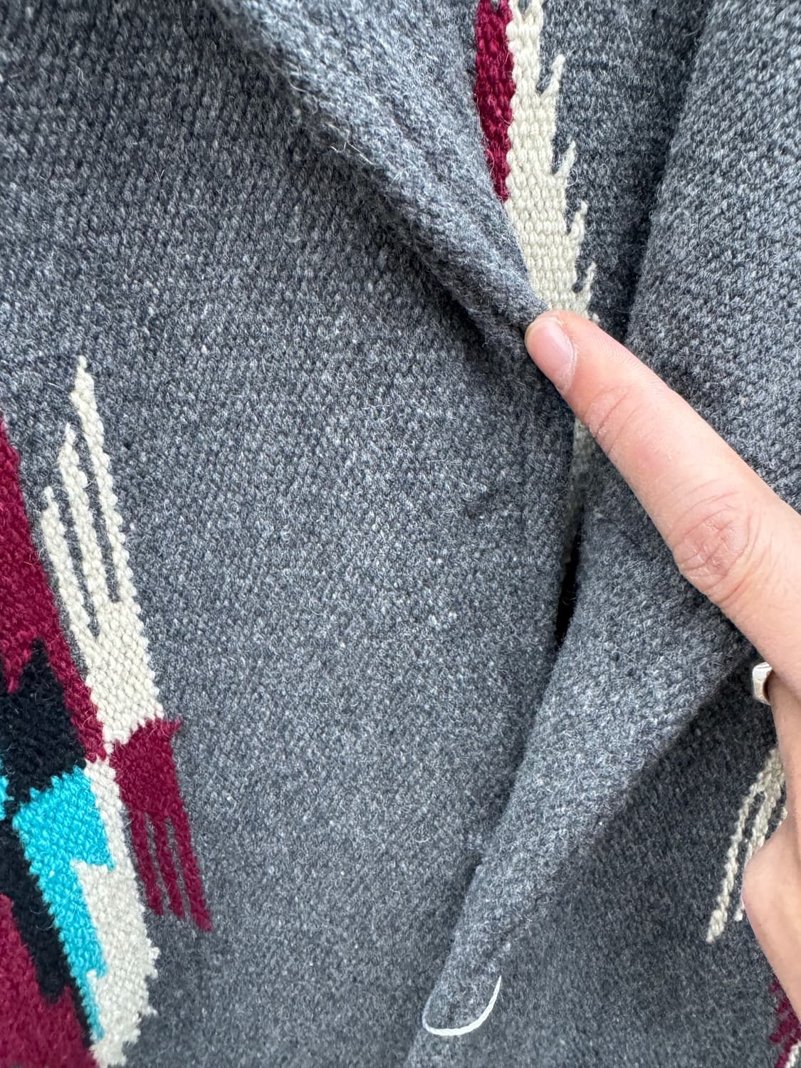 옥토퍼스 아미 나바호 패턴 오르테가 스타일 치마요 자켓 그레이 L 상품이미지9