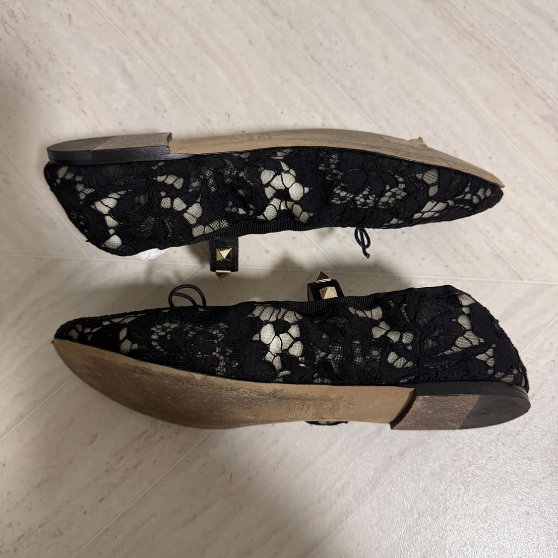 [36] 발렌티노 벨레리나 레이스 슈즈 블랙 상품이미지3