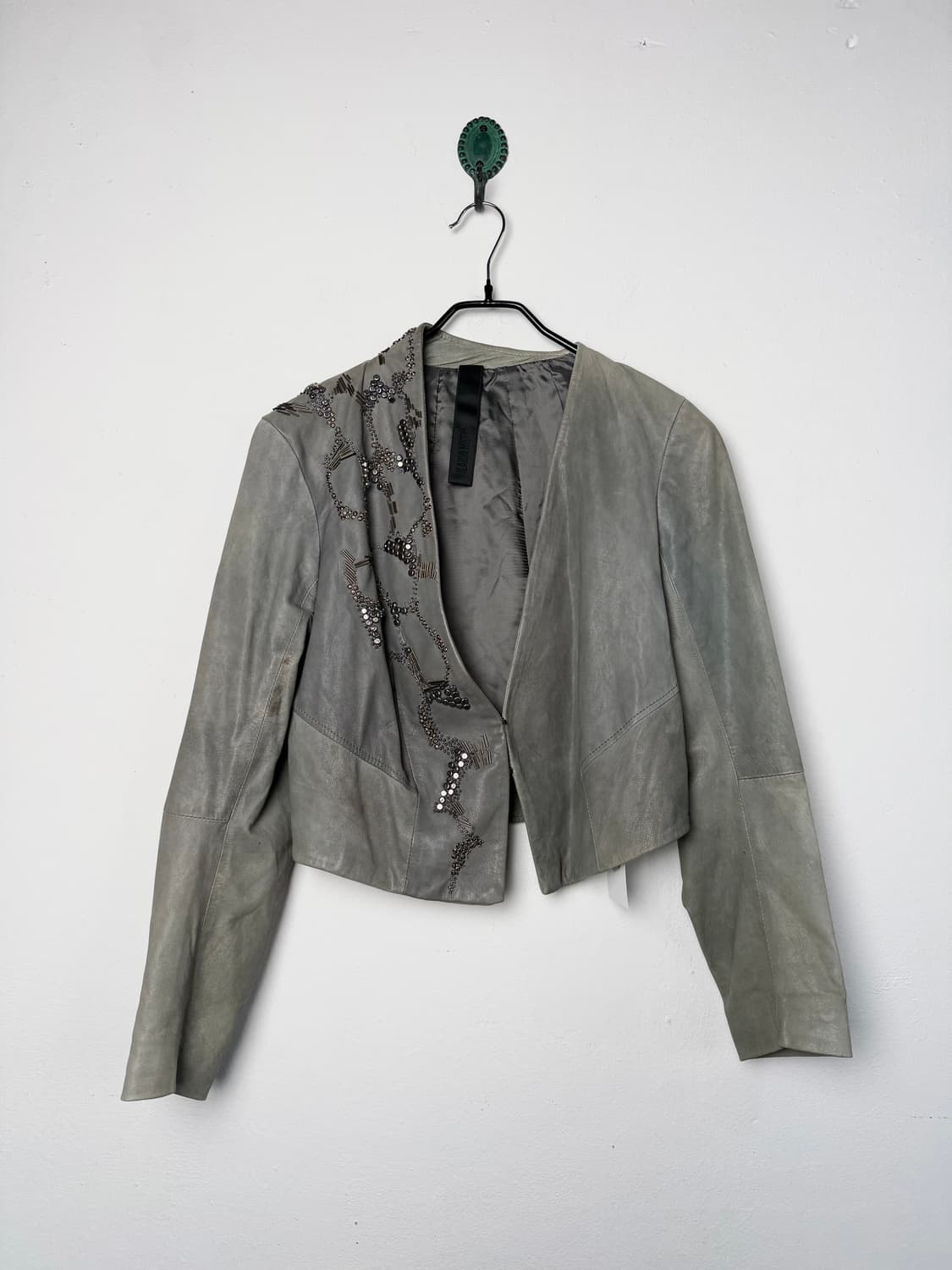 ILARIA NASTRI 패널 레더 자켓 (MADE IN ITALY) 상품이미지1