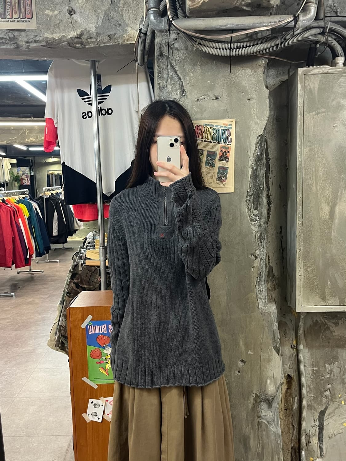 폴로 진스 니트 차콜 M #csz1382 상품이미지2