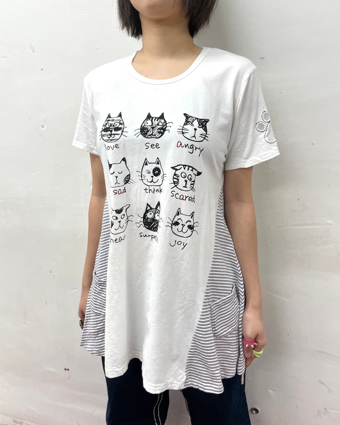Multi Cat Stripe Pocket T-shirt 상품이미지5