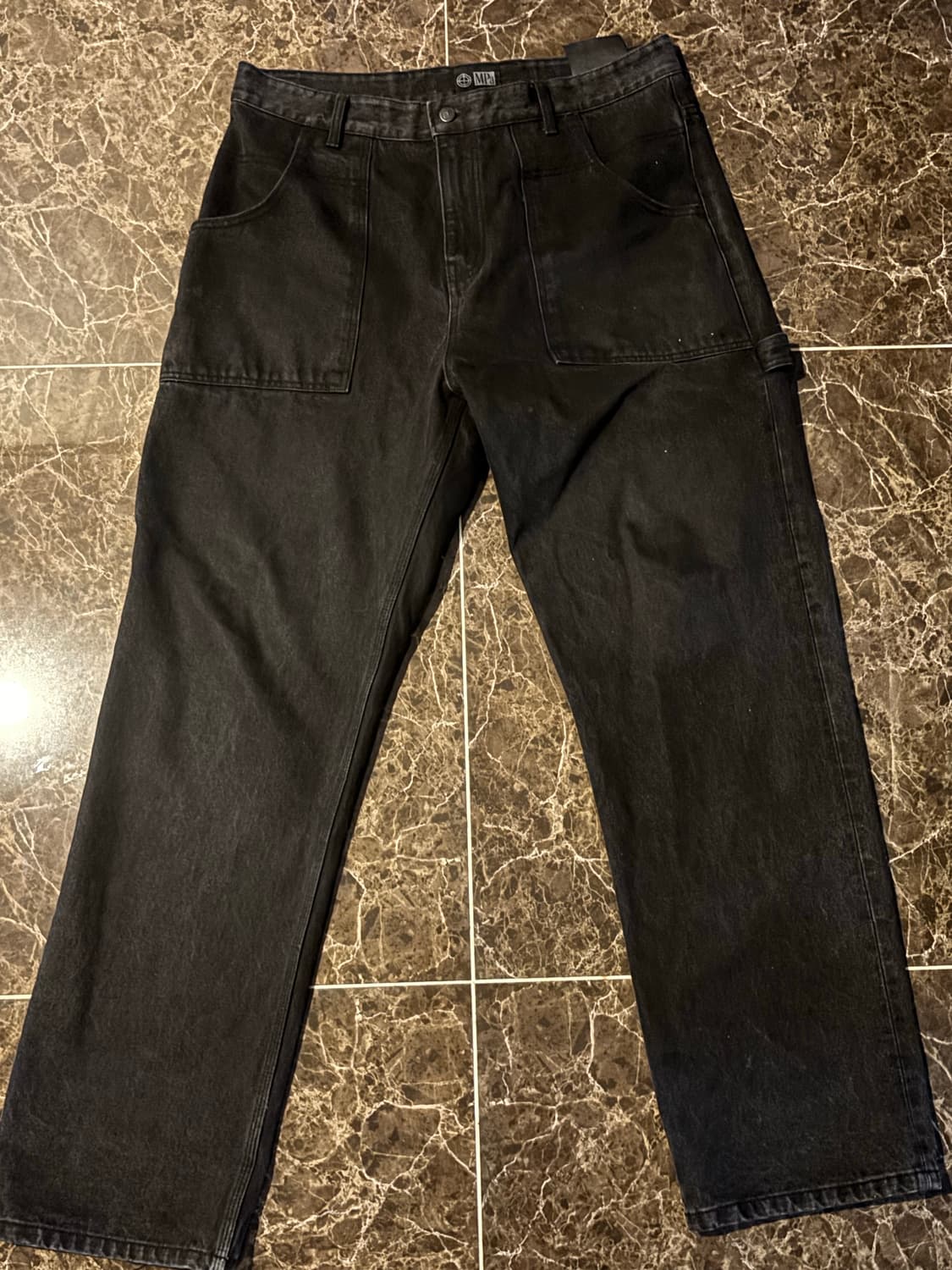 플라스틱프로덕트 MPa PAINTER DENIM PANTS (BLACK) 상품이미지3