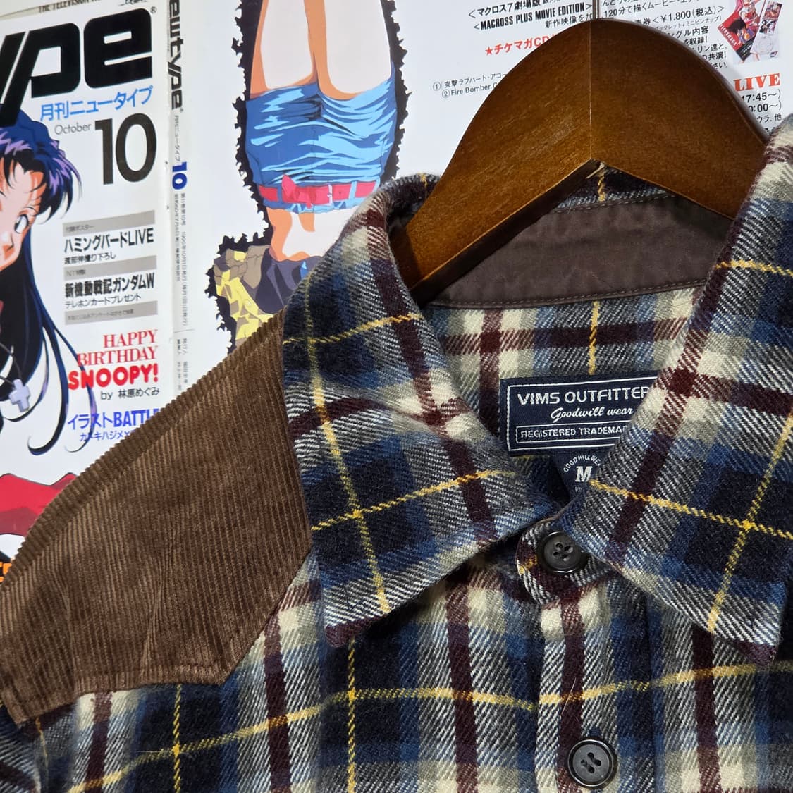 브라운 코듀로이 패치 체크 누빔 셔츠 상품이미지4