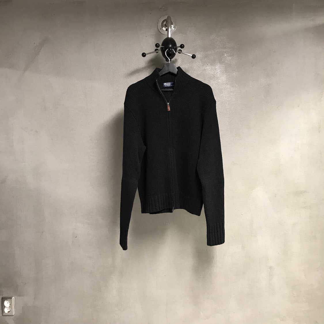 폴로 랄프로렌 니트 집업 블랙 XL 상품이미지1