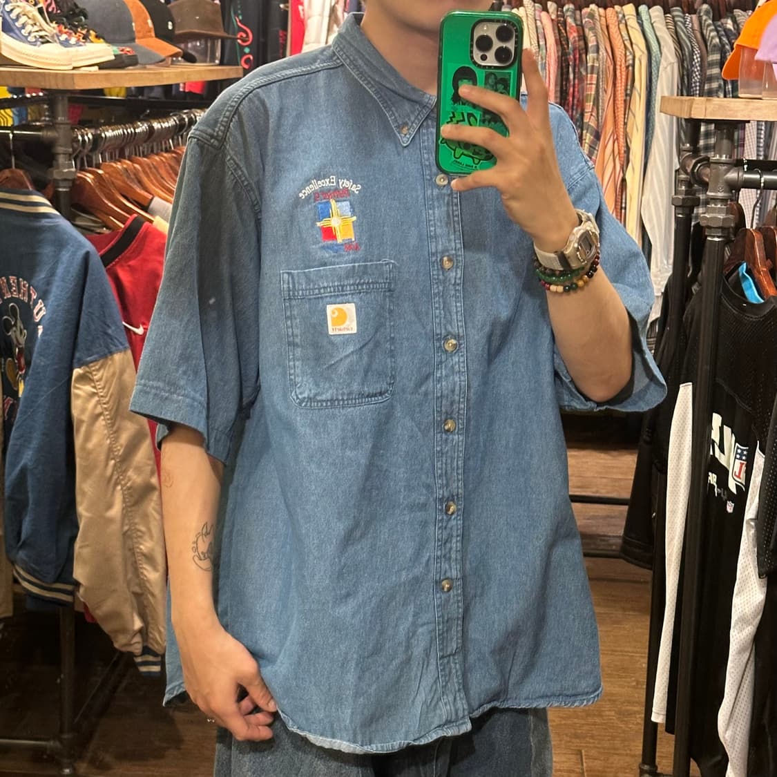 [HI] 칼하트 반팔 데님셔츠 상품이미지4