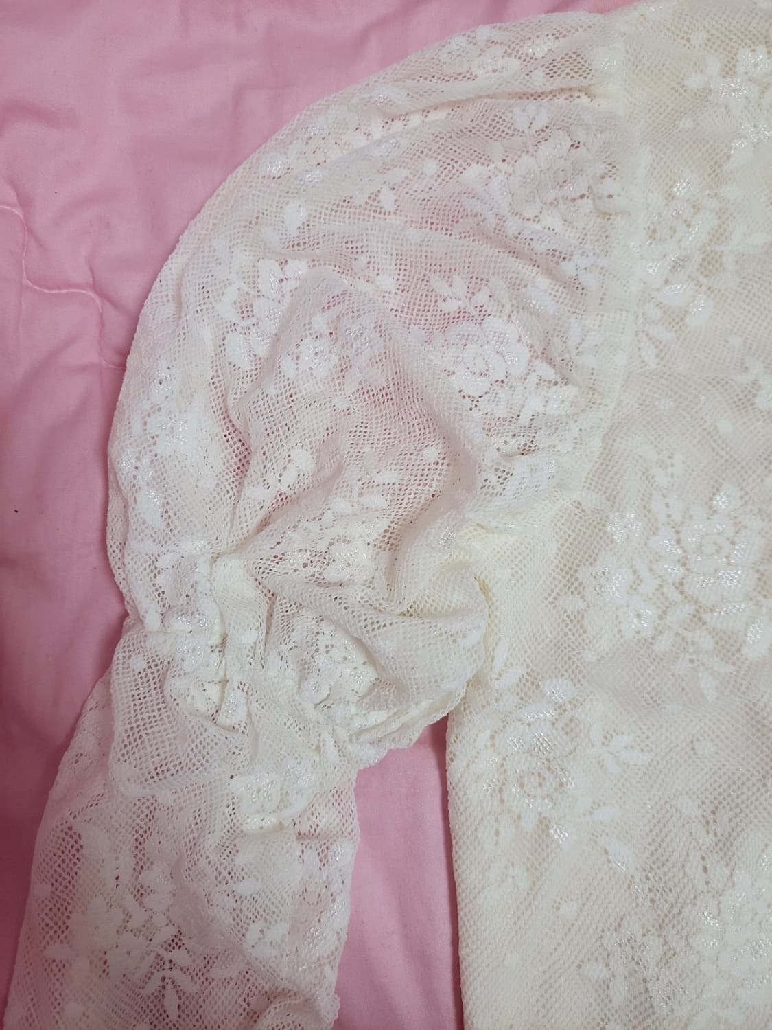 급처상태좋음!스완키스 어깨볼륨 레이스 리본 공주 블라우스 리즈리사st 상품이미지5