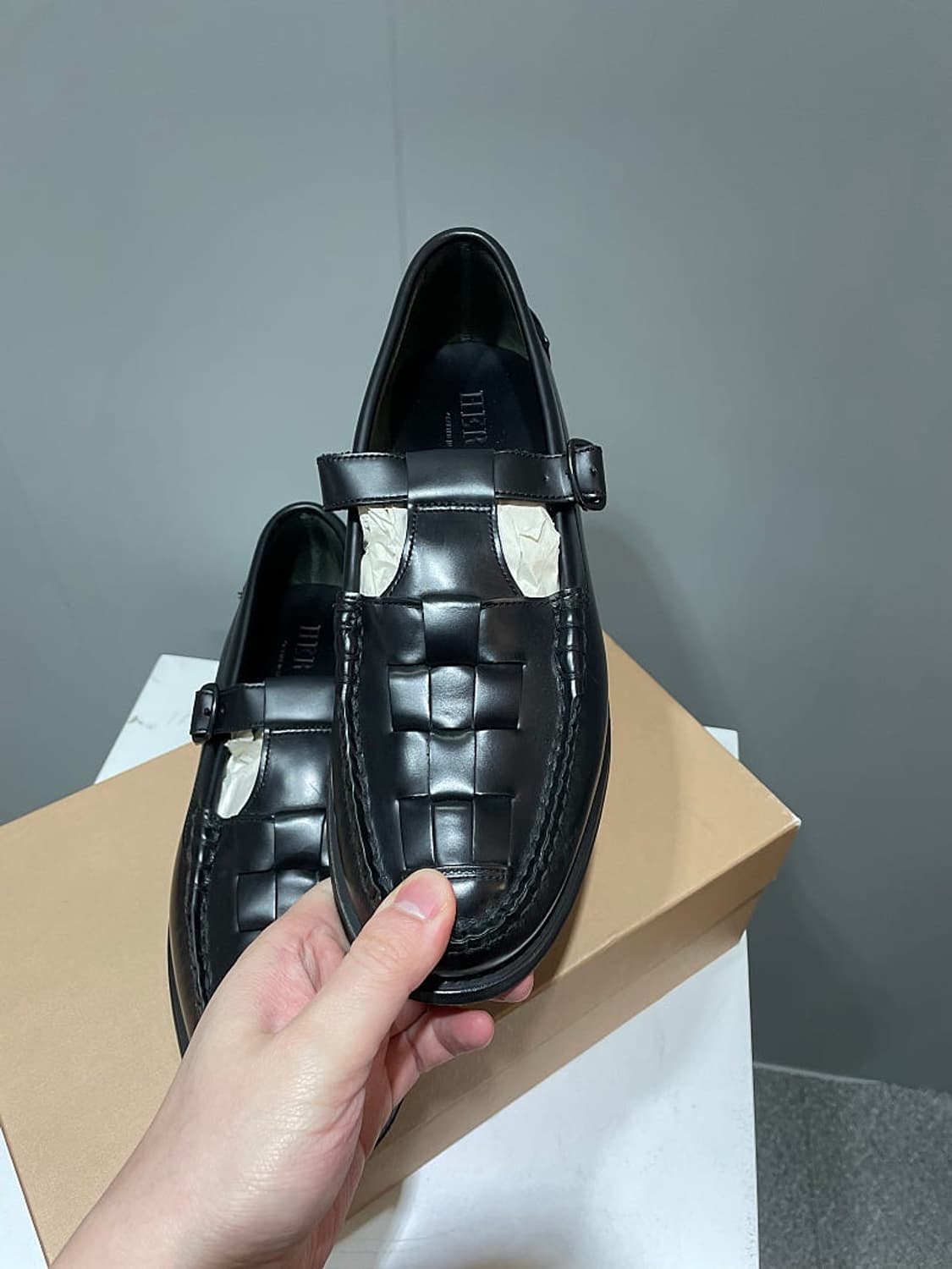 (정품/새상품) 헤레우 남성 블랙 솔레르 티바 로퍼 상품이미지1