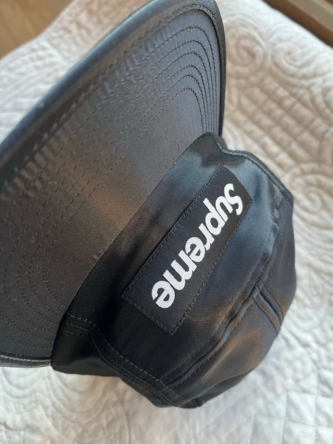 슈프림 18fw 리퀴드 실크 캠프캡 블랙 상품이미지4