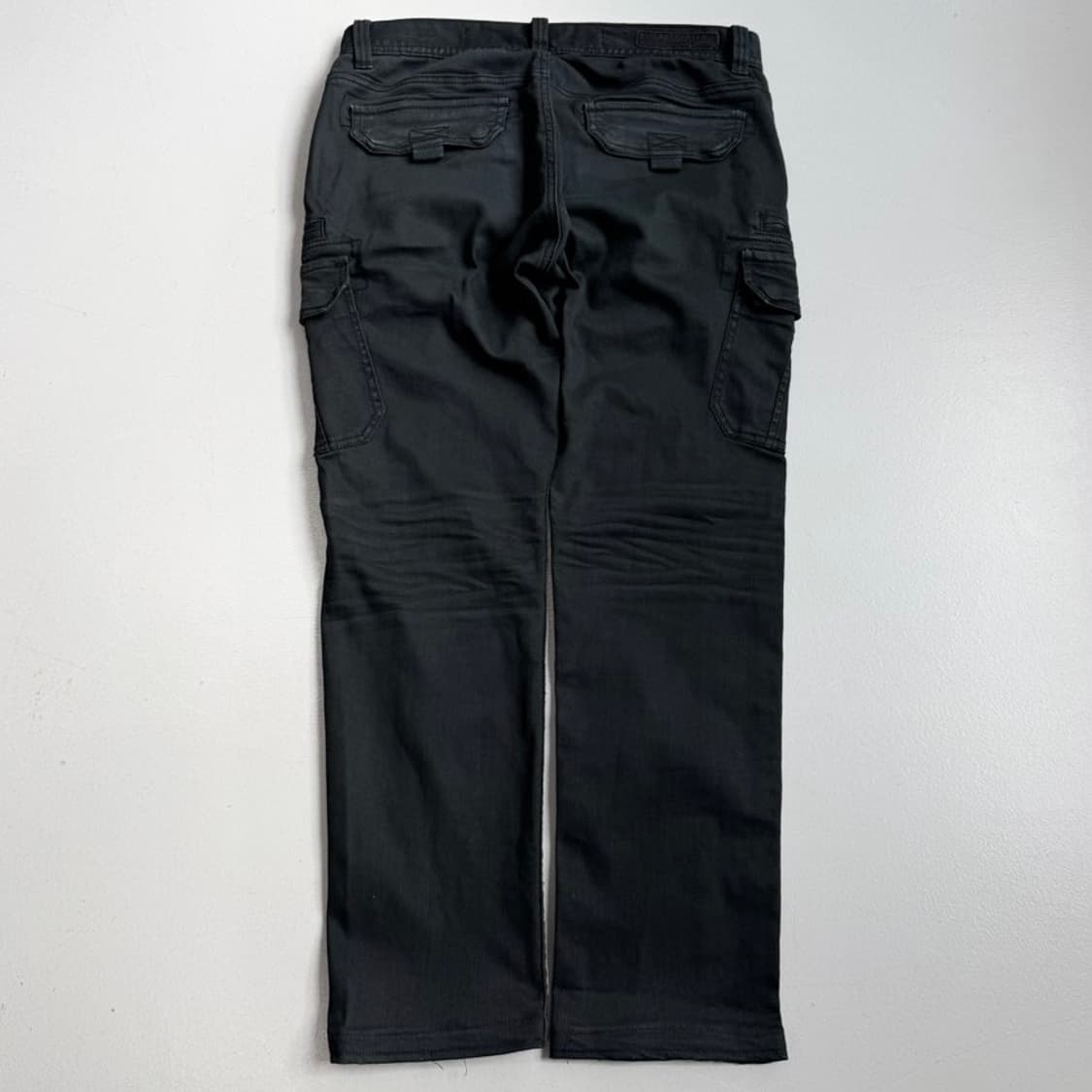 버커루 새깅 바이커 코튼 카고팬츠 블랙 상품이미지3