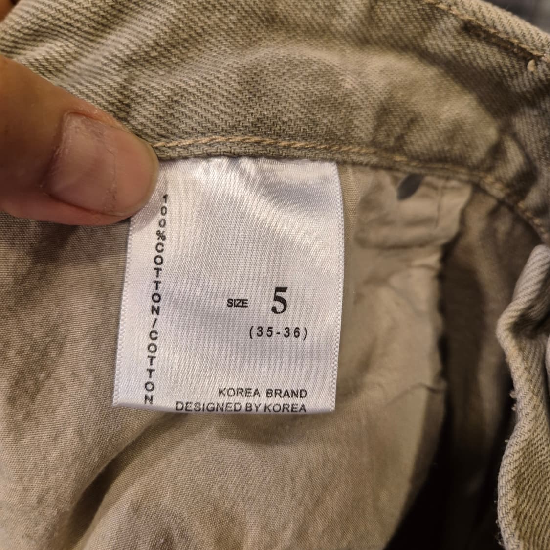 36인치 피그먼트워싱 카고 와이드데님팬츠  상품이미지4