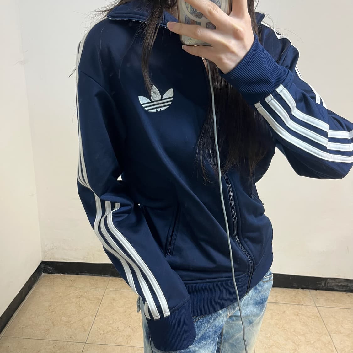Adidas navy firebird track jacket 상품이미지3