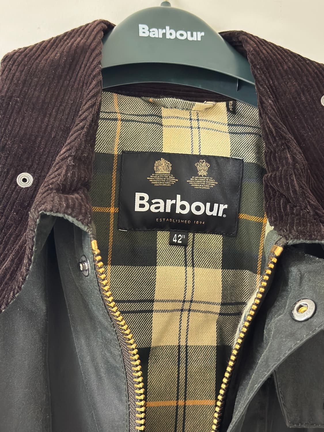 바버 트랜스포트 왁스 자켓 세이지 42 상품이미지5