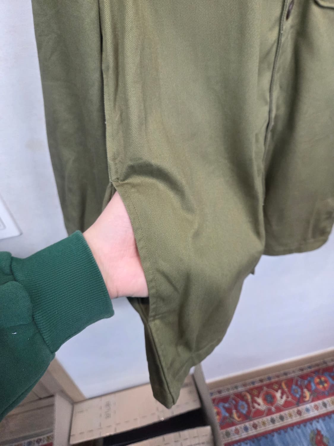 에디바우어 원포켓 아메카지 코튼 셔츠자켓 L 상품이미지4