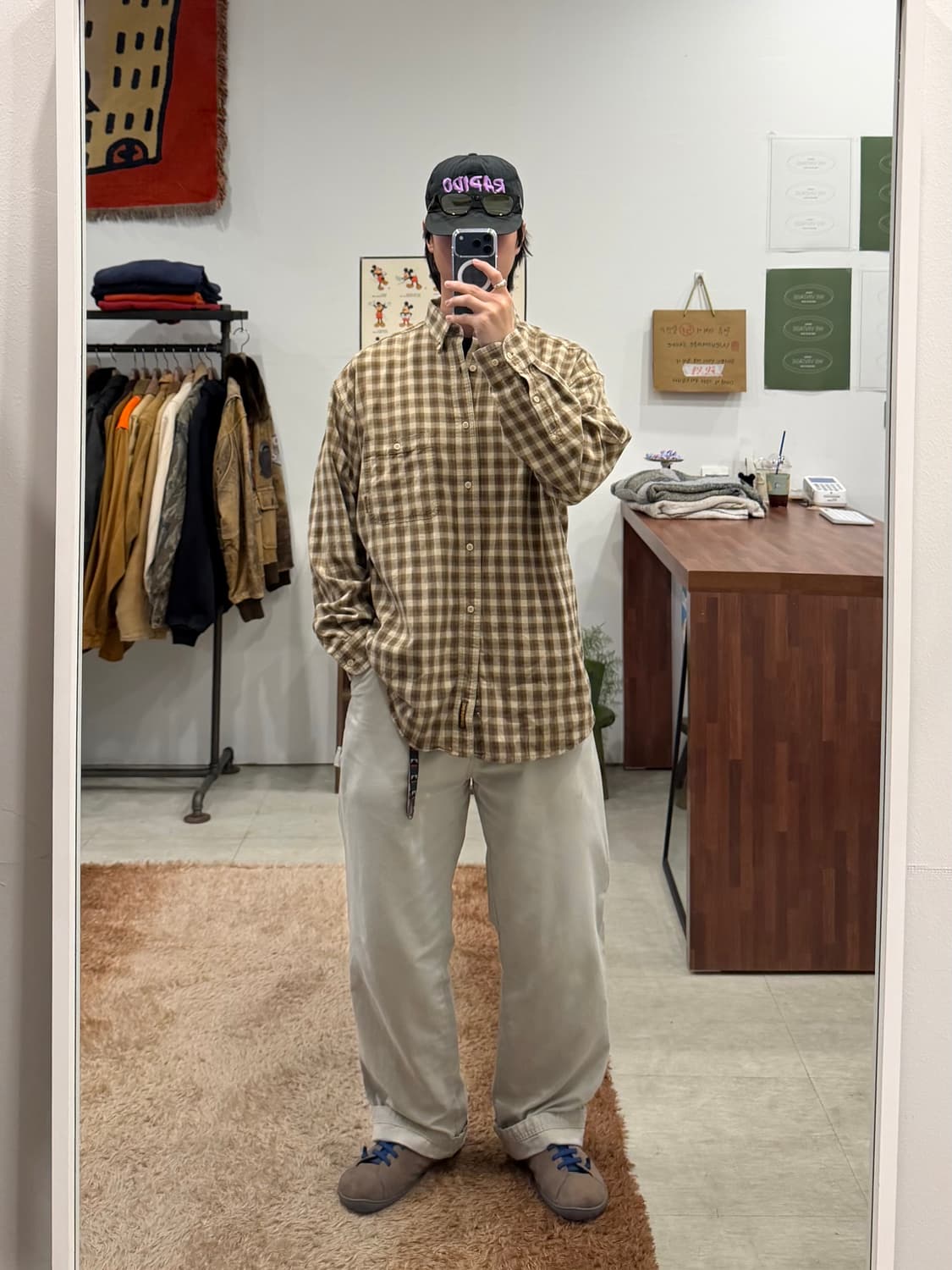 90s Timberland 팀버랜드 올드 체크 셔츠 상품이미지2