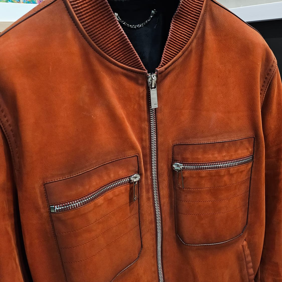 벨루티 파티나 레더 윌 스미스 가죽자켓 상품이미지5