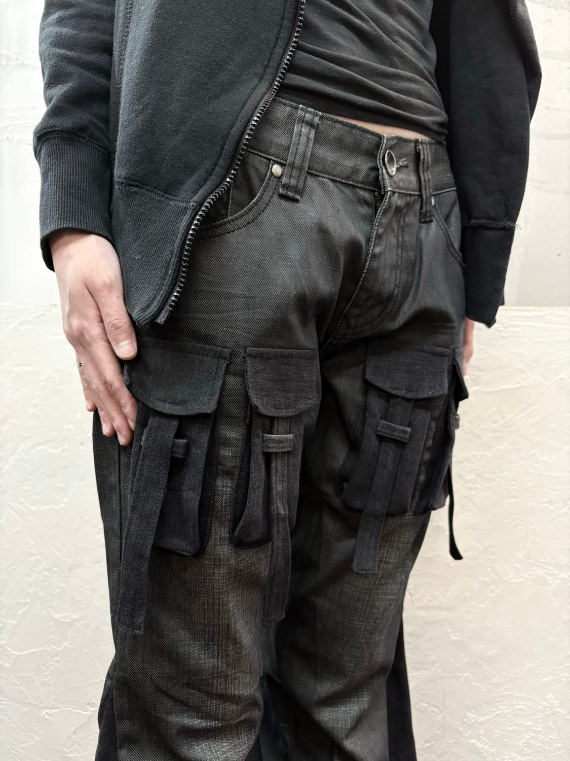 incision line bootcut cargo pants 상품이미지3