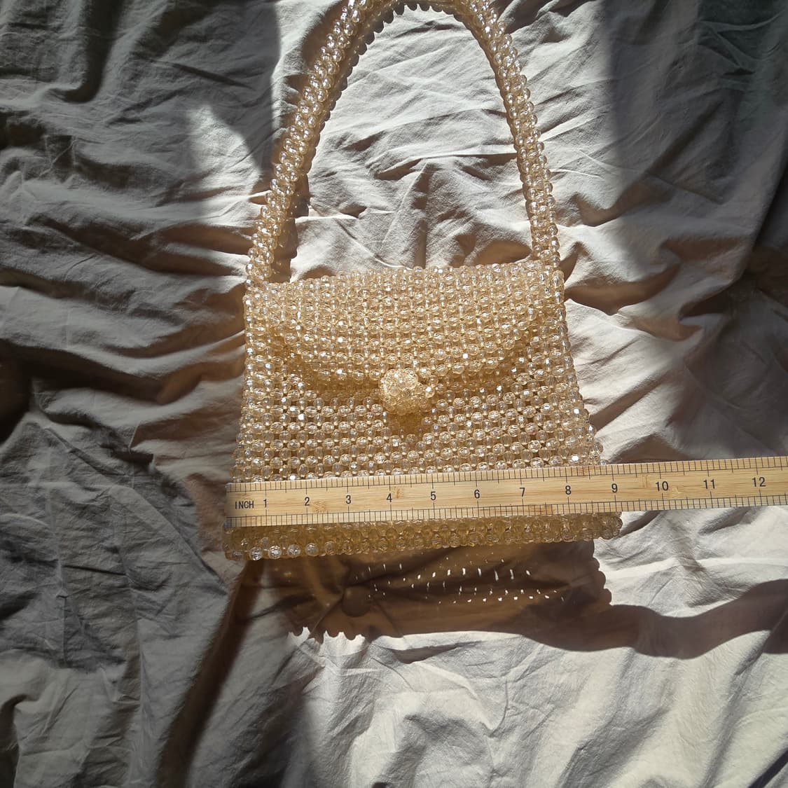 반짝이는 샴페인 톤 비즈백 상품이미지8