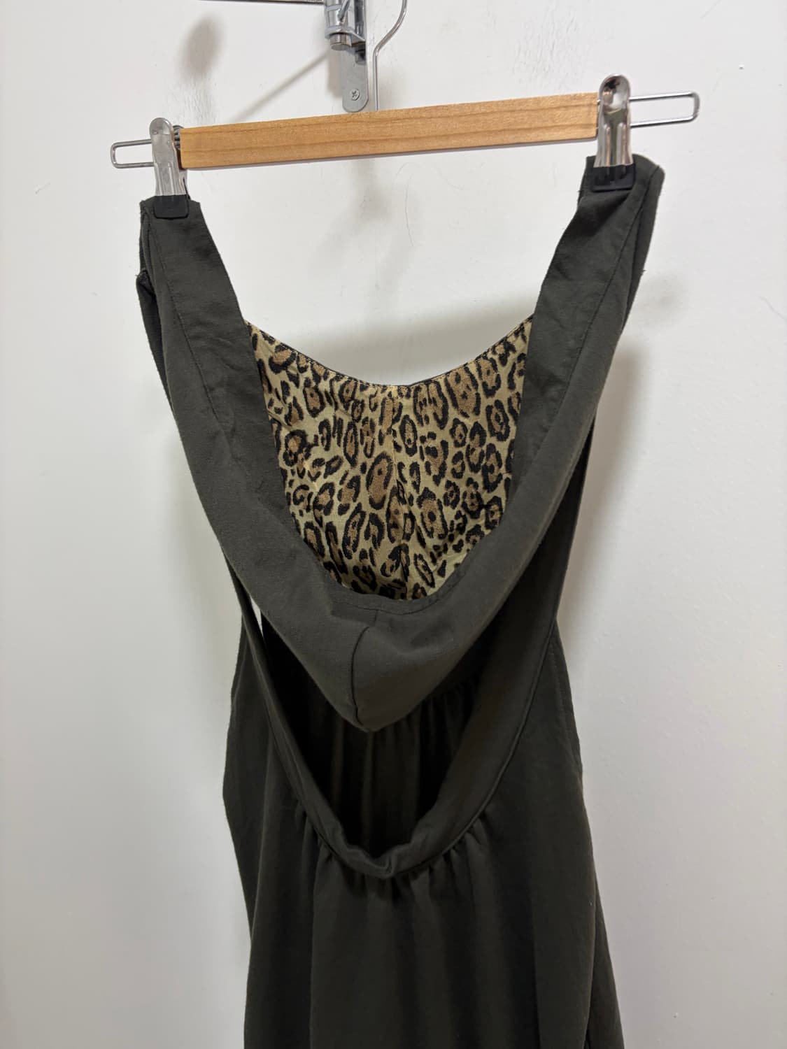 갸루 레오파드 후드 슬리브리스 민소매 상품이미지8